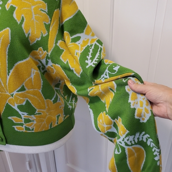 NWT Farm Rio Foliage Sketch Knit Cardigan Size XL, Ret. $195, colorful - Picture 3 of 16